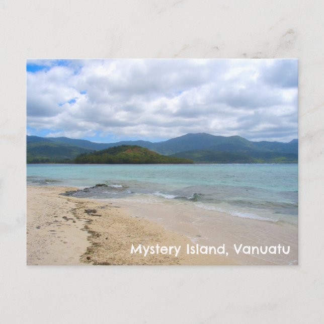 Postcard Mystery Island, Vanuatu. (Front)