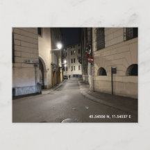 Postcard - Night walk in Vicenza, Italy