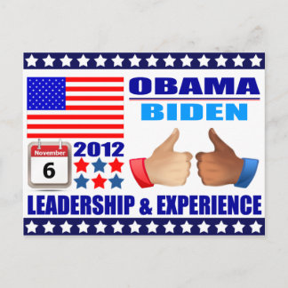 Postcard: Obama/Biden - Calendar -Leadership Postcard