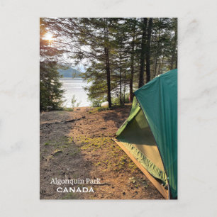 Postcard of a tent in Algonquin Park