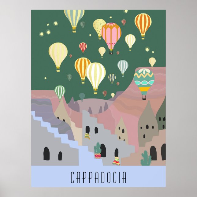 Postcard Of Cappadocia | Kapadokya Balloon Dream Poster (Front)