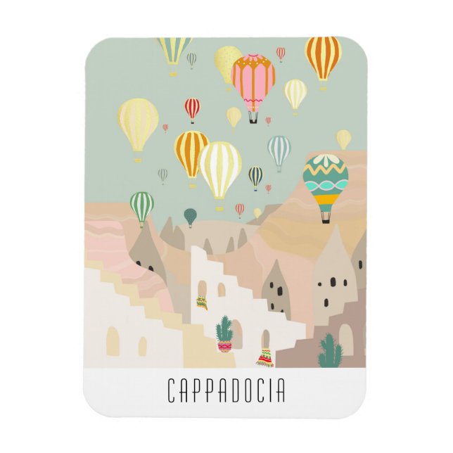 Postcard Of Cappadocia | Kapadokya Balloon Magnet (Vertical)