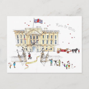 Postcard of commemorative Kate & Wills
