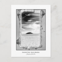 Postcard of Desert Landscape view through Window