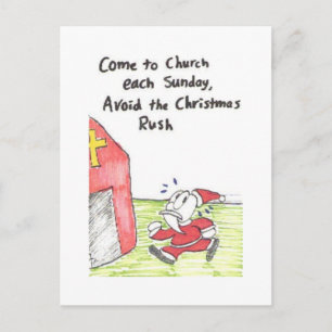 Postcard of funny church signs, animated