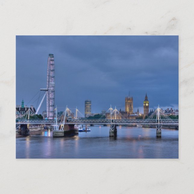 Postcard of London Eye and Big Ben (Front)