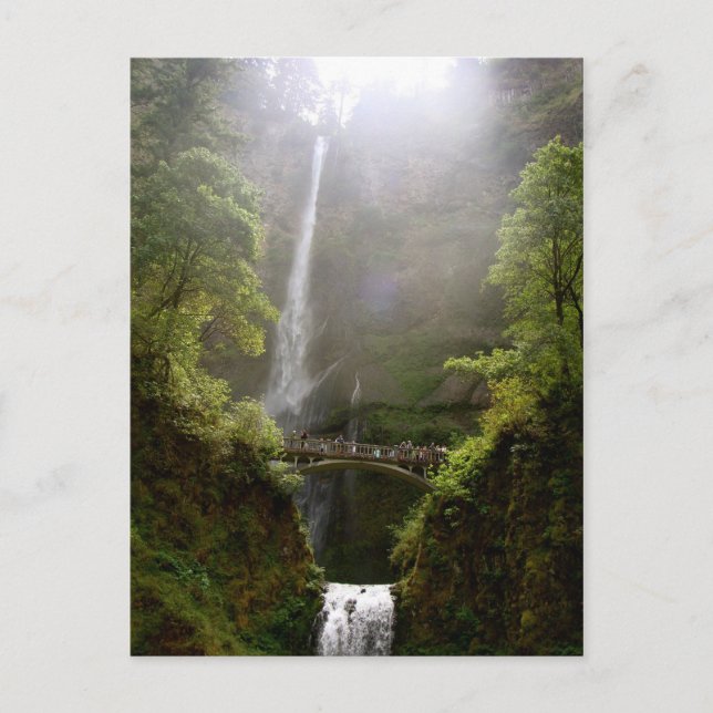 Postcard of Multnomah Falls, Oregon, Waterfall (Front)