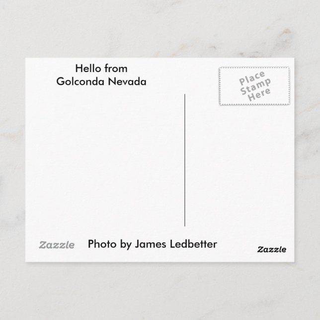 postcard of old school house in Golconda Nevada. (Back)