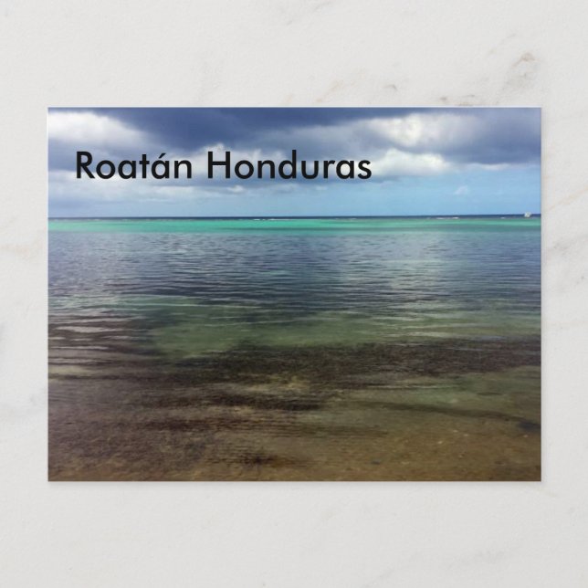 Postcard of Roatán Honduras Beach (Front)