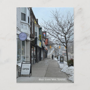 Postcard of Winter in Bloor Street West, Toronto