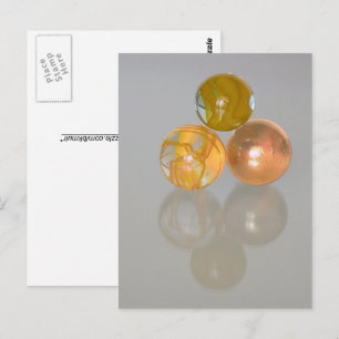 Postcard - orange marbles
