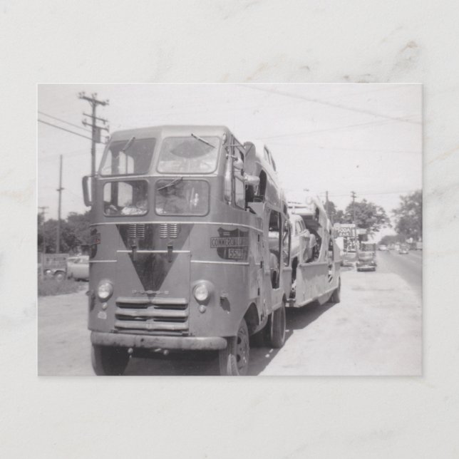 Postcard OTR Car Hauliers 1951 Early 5-car Capacit (Front)