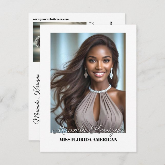 Postcard Pageant Essentials Autograph Photo Card (Front/Back)