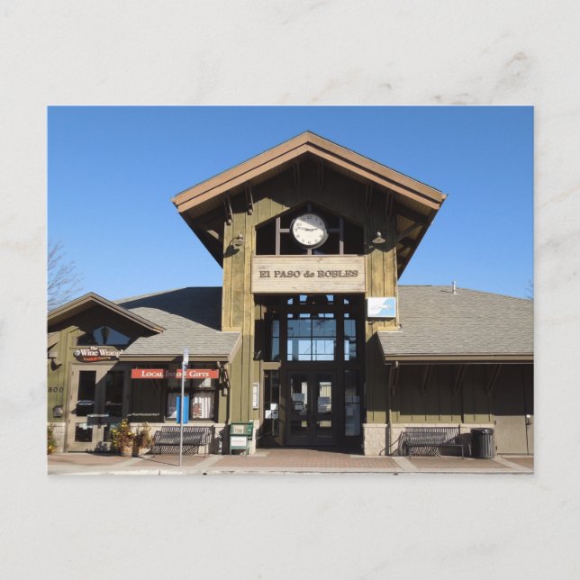 Postcard: Paso Robles Train Station in Winter Postcard (Front)