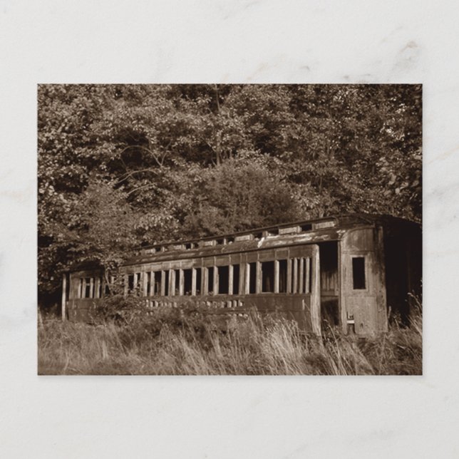 Postcard ~ Passenger Train Car ~ Ghost of the Past (Front)