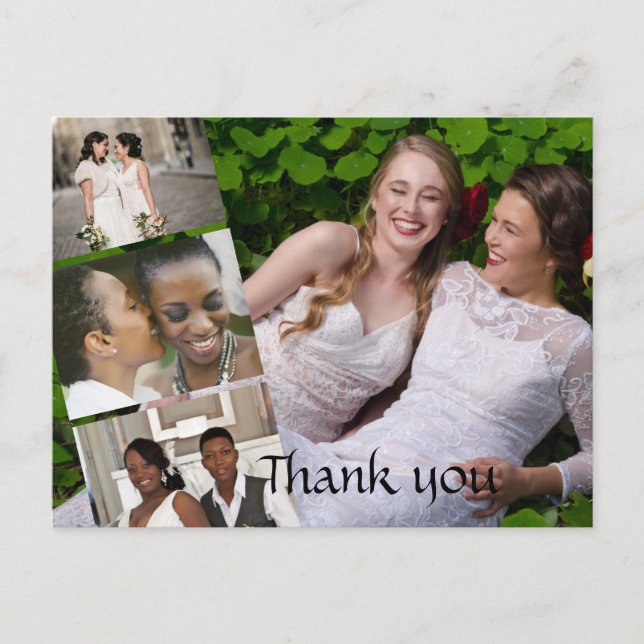Postcard - Personalised Thank You Wedding Photo's (Front)