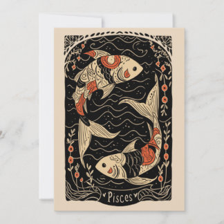 Postcard - Pisces Celestial Zodiac Art