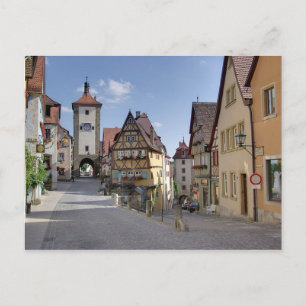 Postcard Plönlein Place, Rothenburg, Germany