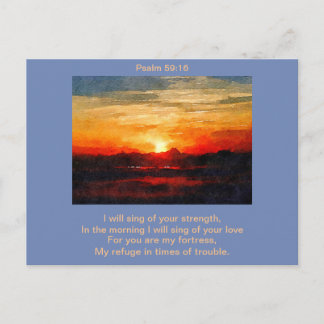 Postcard - Psalm 59:16 Sing In The Morning