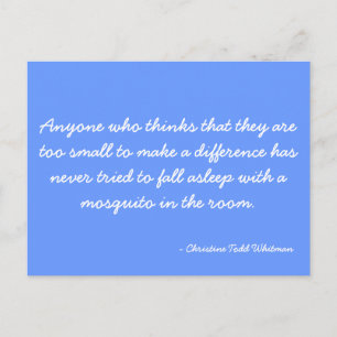 Postcard quoting Christine Todd Whitman