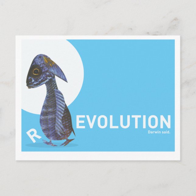 Postcard (R)EVOLUTION,DARWIN SAID (Front)