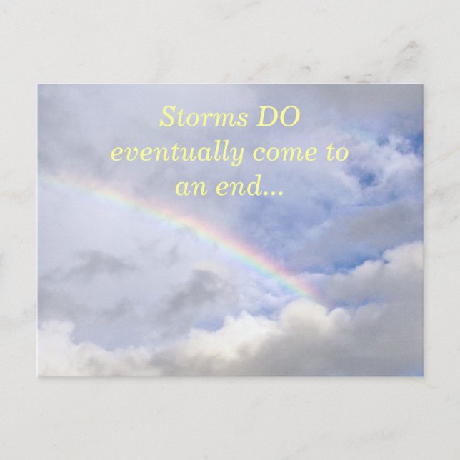 postcard/RAINBOW AFTER STORM/MESSAGE OF HOPE Postcard (Front)