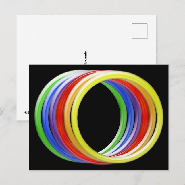 Postcard - Rainbow Rings (Front/Back)