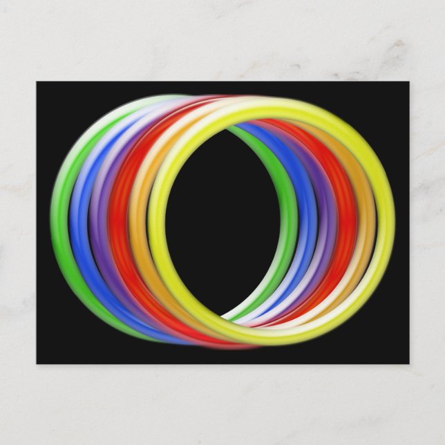 Postcard - Rainbow Rings (Front)
