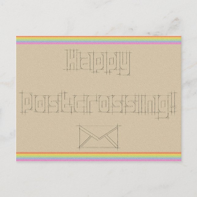 Postcard "Rainbow Scribble" (Front)