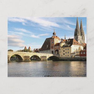 Postcard Regensburg in Bavaria, Germany