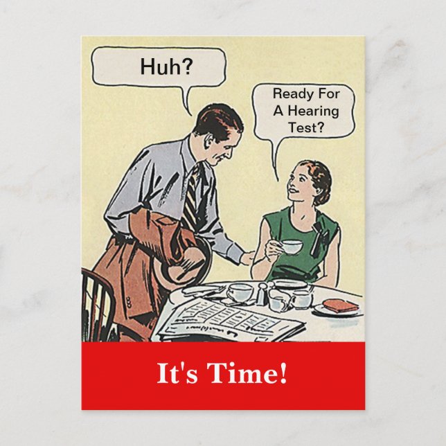Postcard Retro Couple Appointment Reminder (Front)