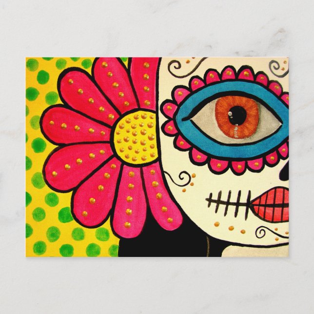 Postcard "Rosa Mexicano"-day of the dead (Front)