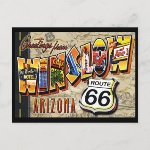Postcard Route 66 Greetings Vintage