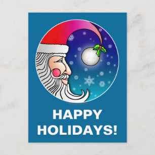 Postcard - Santa Moon