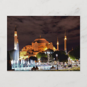 Postcard Santa Sofia Mosque in Istanbul, Turkey