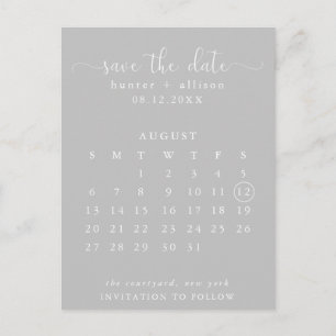 Postcard Save The Date Calendar