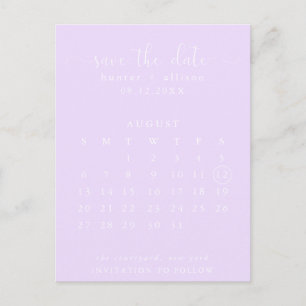 Postcard Save The Date Calendar