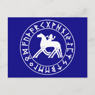 postcard Sleipnir Shield on Blk