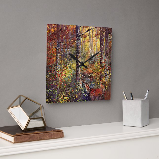 Postcard Square Wall Clock (Office)