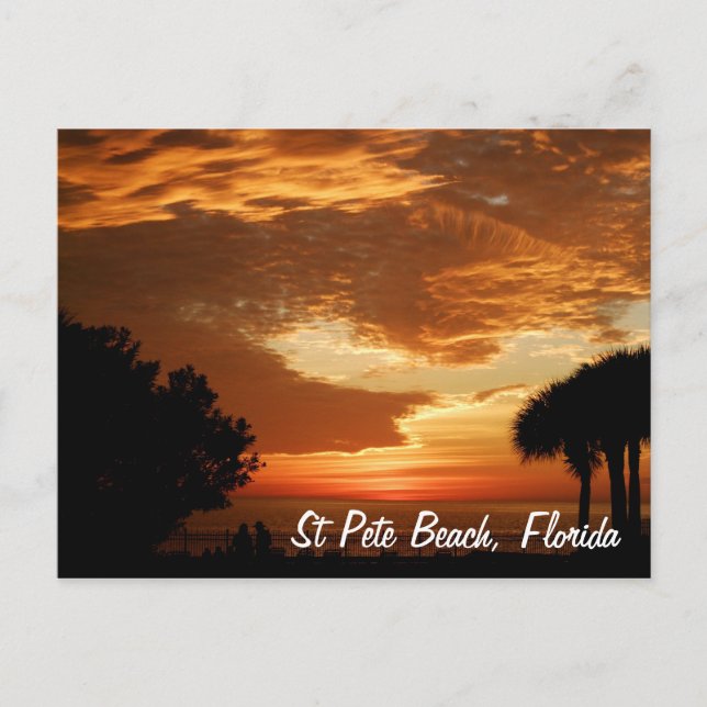 Postcard - St. Pete Beach Sunset - Customised (Front)