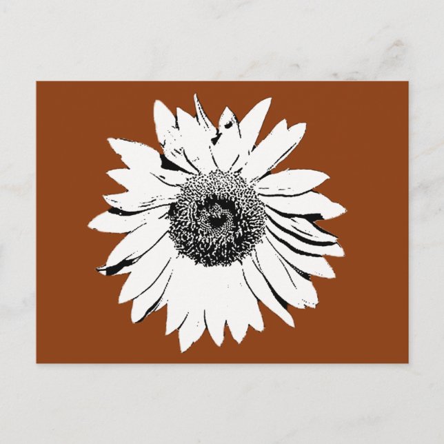 Postcard - Sunflower Blossom to Colour (Front)
