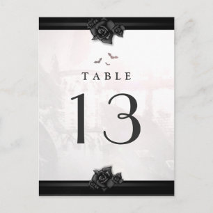 Postcard Table Cards Gothic Halloween Love