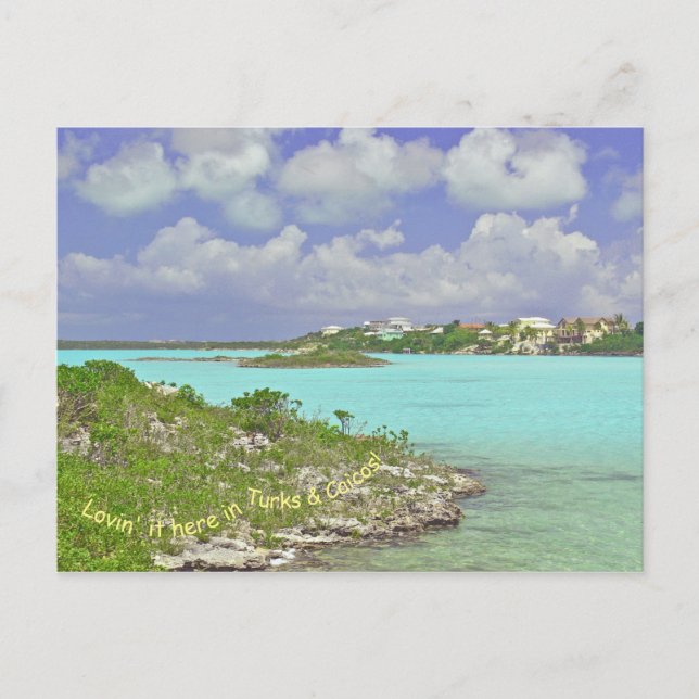 POSTCARD, "TECHNICOLOR DAYS IN TURKS & CAICOS" POSTCARD (Front)