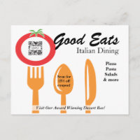 Postcard Template Casual Dining Italian