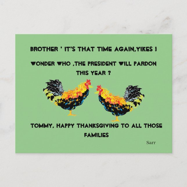 Postcard : Thanksgiving Post Card (Front)