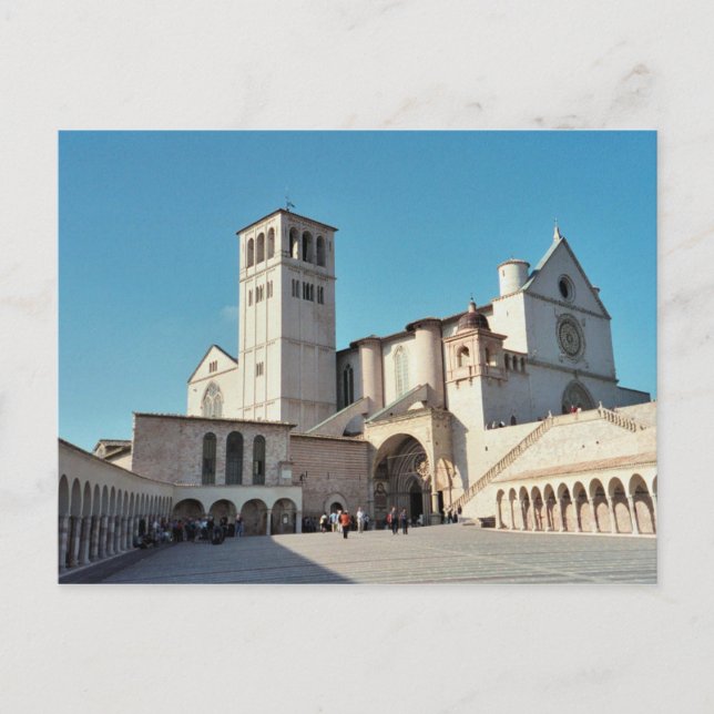 Postcard The Basilica of Assisi, Umbria Italy (Front)