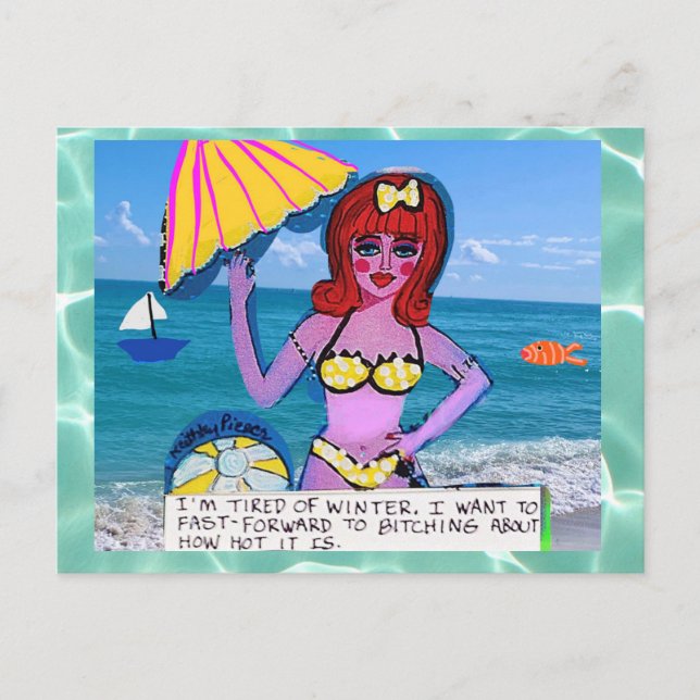Postcard- the beach fixes everything postcard (Front)