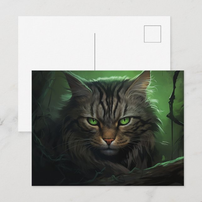 Postcard The Solitary Forest Cat (Front/Back)