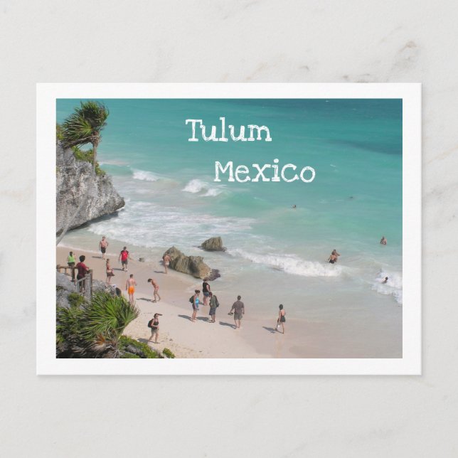 POSTCARD/TULUM, MEXICO/RUINS ABOVE BEACH POSTCARD (Front)