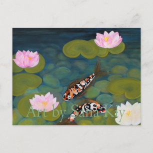 Postcard. Two Koi Fish Postcard